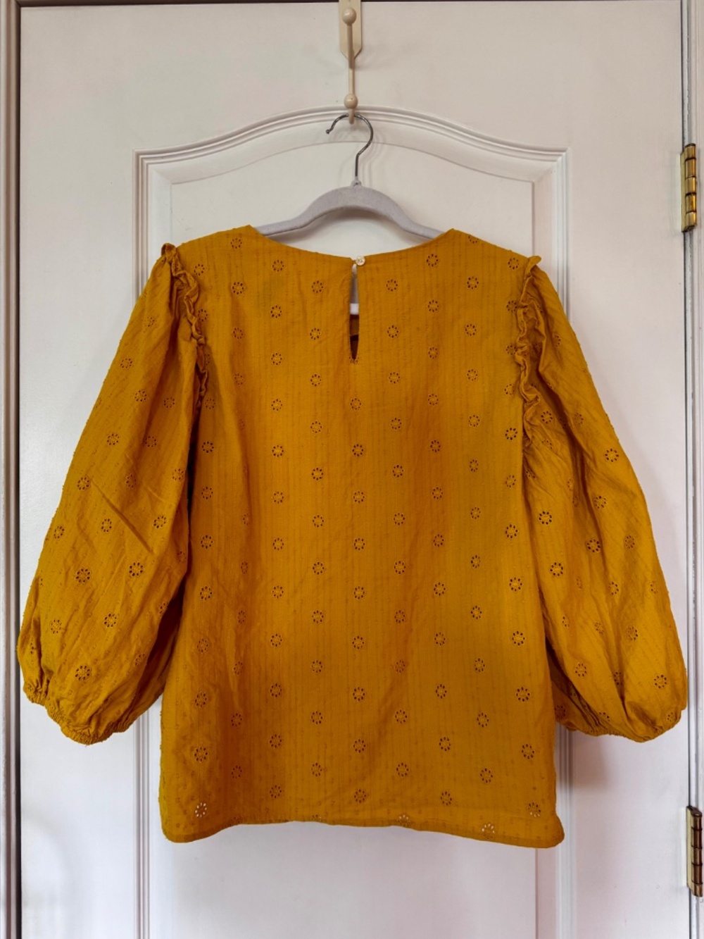Universal Thread Goods Co. Eyelet Gold Blouse - Picture 6 of 13